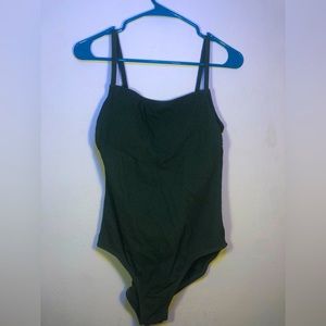 One piece green swimsuit